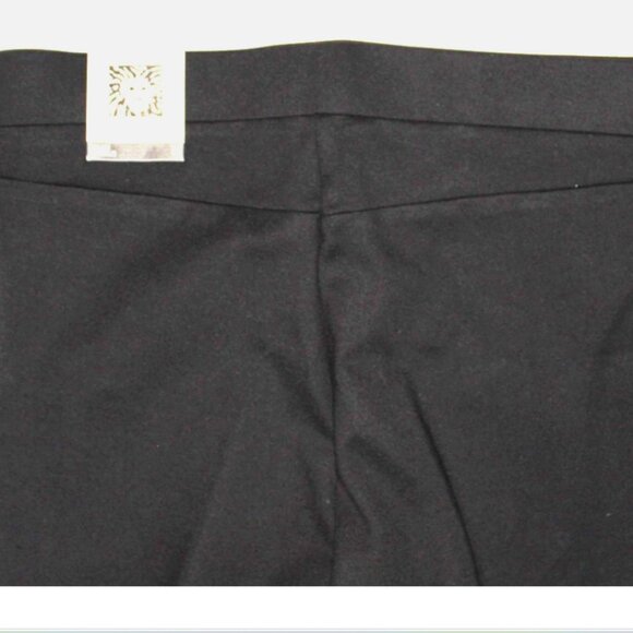 Anne Klein Black Slim Ankle Pants Sz S Stretch Waist Faux Front Fly Pockets NWT - Picture 5 of 6